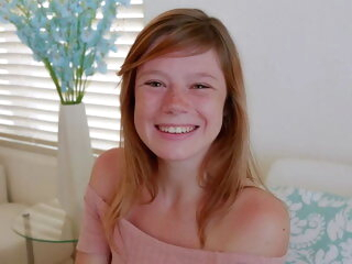 cute Cute Teen Redhead with Freckles Orgasms during Casting best tits freckles movie